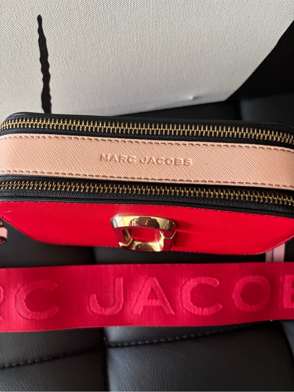 Marc Jacobs Red Snapshot Camera Crossbody with Wide Logo Strap - Picture 4 of 12